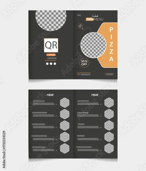Obraz Creative modern food menu design template 