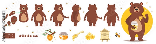 Obraz niedźwiedź postaci do animacji