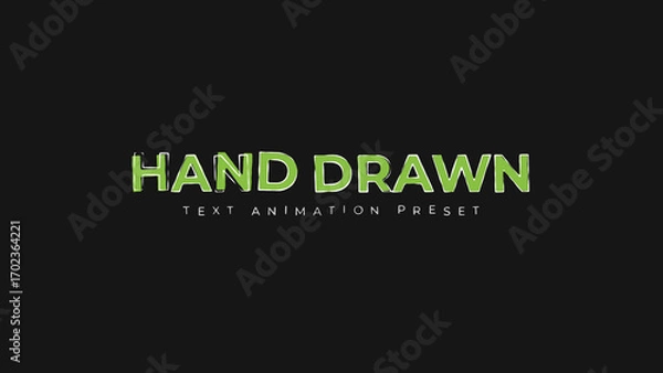 Obraz Hand Drawn Text Animation