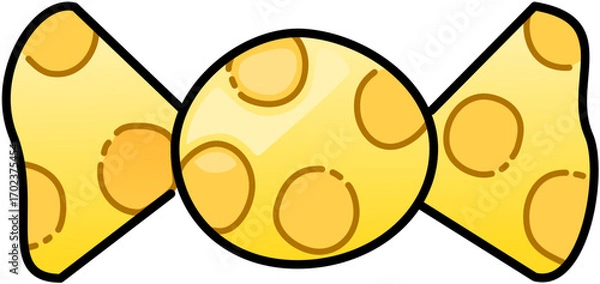 Fototapeta Polka Dot Wrapped Candy Halloween Cute Cartoon Illustration