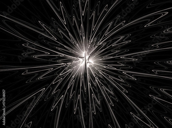 Fototapeta Abstract multicolored illustration on a dark background