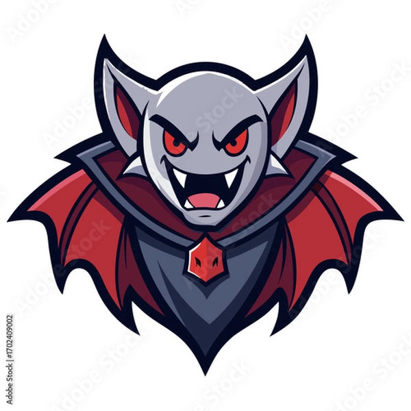 Fototapeta red devil with a mask