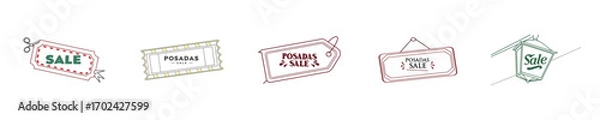 Obraz Sale tags labels with text Posadas Sale discount