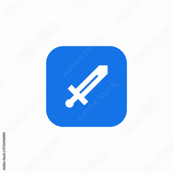 Obraz sword weapon icon sign vector