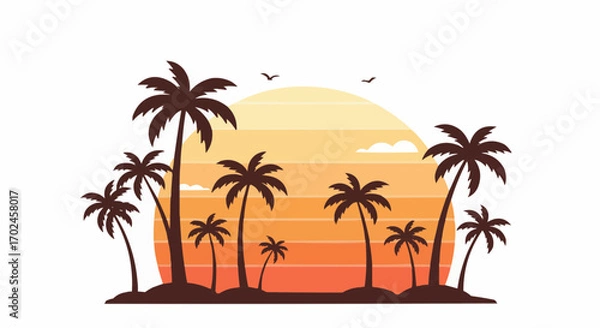 Obraz sun set on beach