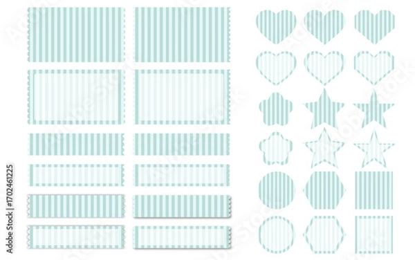 Obraz シンプルフレーム/あしらい／アイコンセット（縦ストライプ）