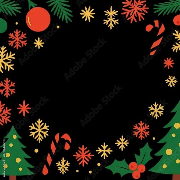 Fototapeta christmas tree frame