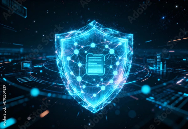 Obraz Quantum Computing Cybersecurity with Entangled Particles Encryption Shield