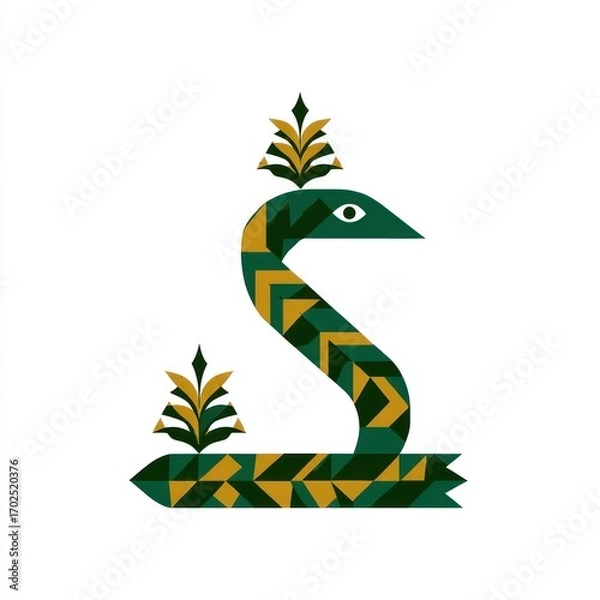 Fototapeta Geometric snake design