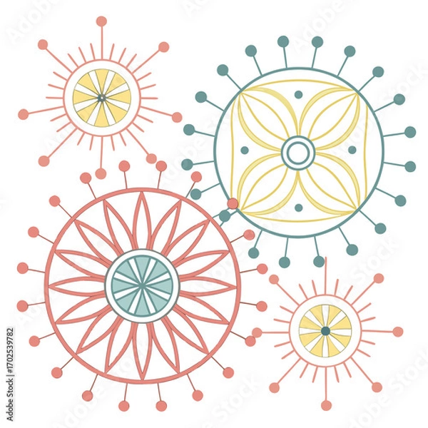 Fototapeta abstract background with circles