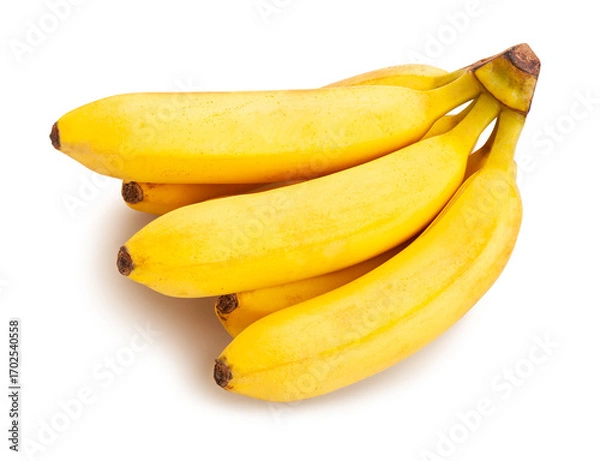Fototapeta banana bunch path isolated on white