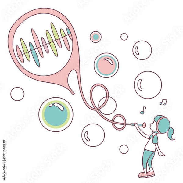 Fototapeta vector illustration of an abstract background with tree