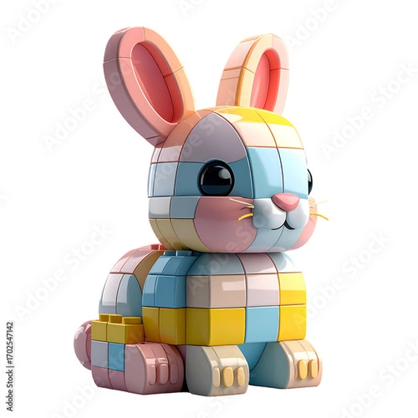 Fototapeta Colorful rabbit toy