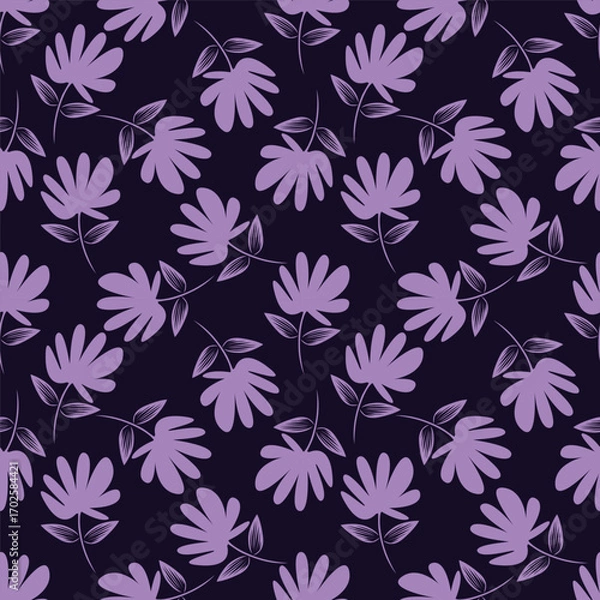 Fototapeta Vector design solid flower all over seamless pattern wrapping paper design, digital image printing factory textile

