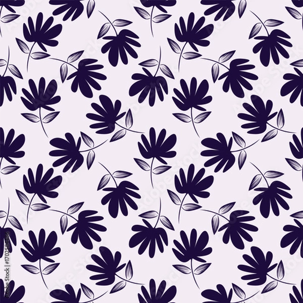 Fototapeta Vector design solid flower all over seamless pattern wrapping paper design, digital image printing factory textile
