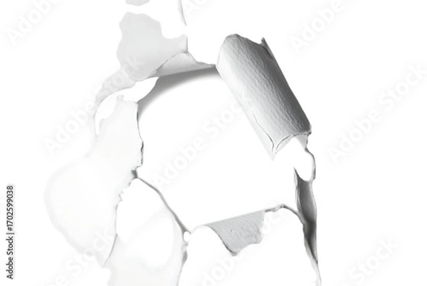 Fototapeta Paper hole isolated on transparent background