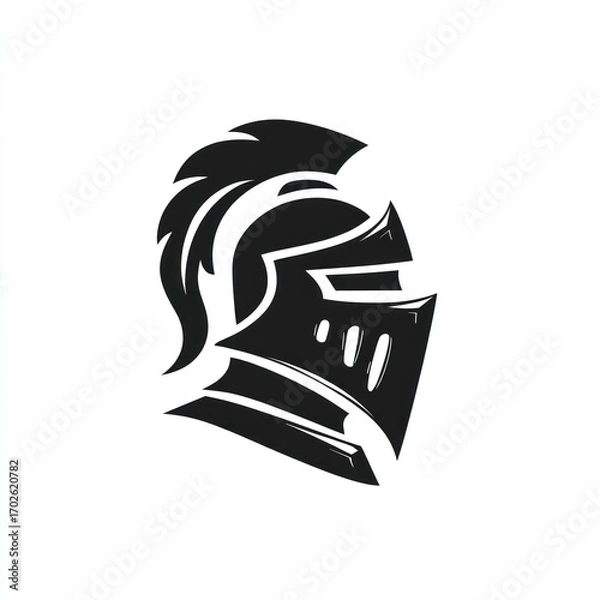 Obraz Medieval helmet silhouette