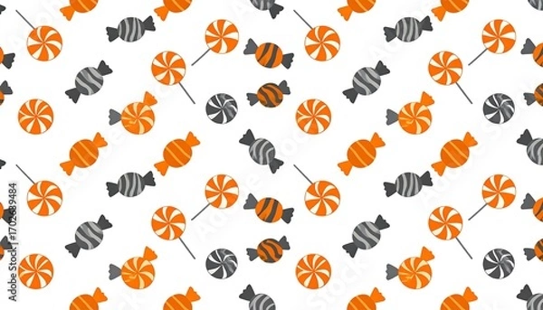 Fototapeta Halloween candy pattern (8)