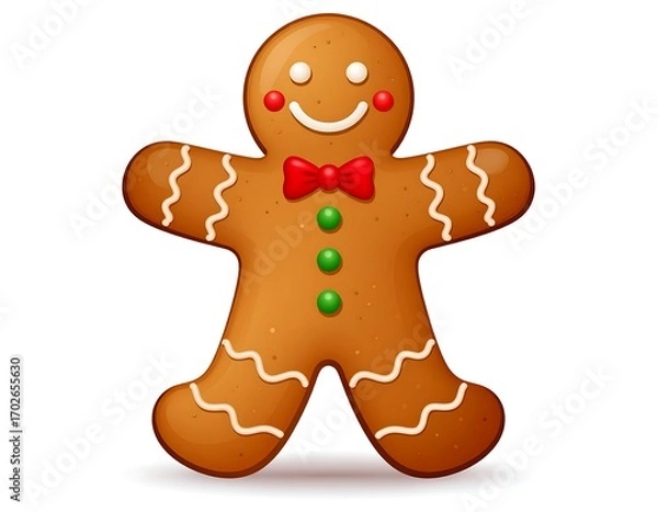 Obraz Gingerbread man illustration