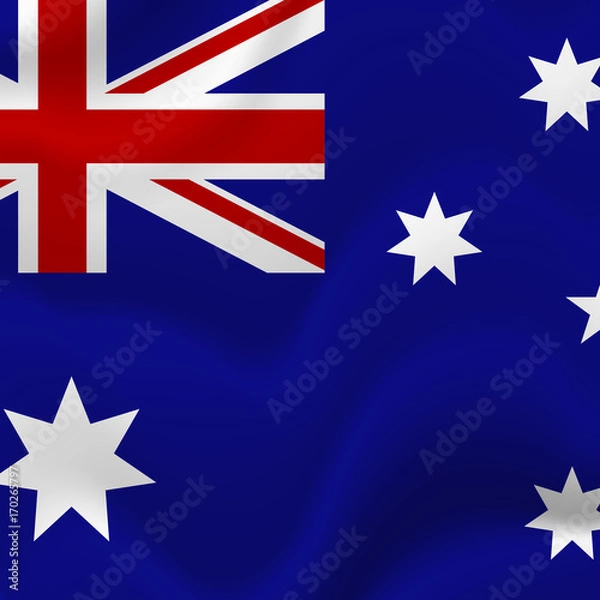 Fototapeta Australia flag background. Vector illustration.