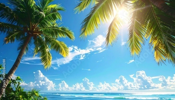 Obraz Tropical paradise beach scene