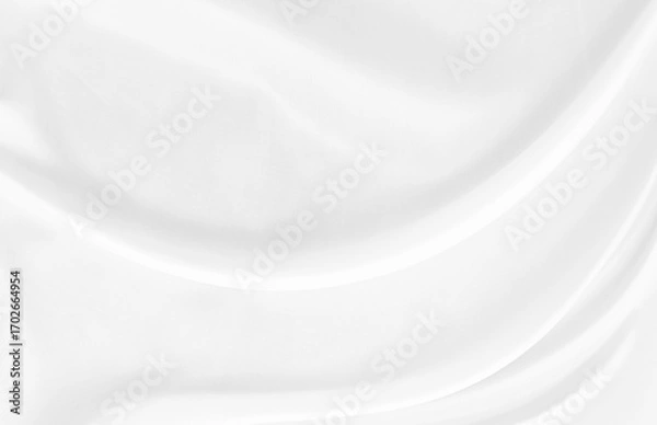 Fototapeta White gray satin texture that is white silver fabric silk background with beautiful soft blur pattern natural.
