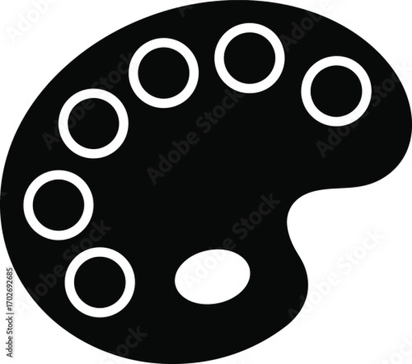 Obraz Vector paint pallette vector icon Design