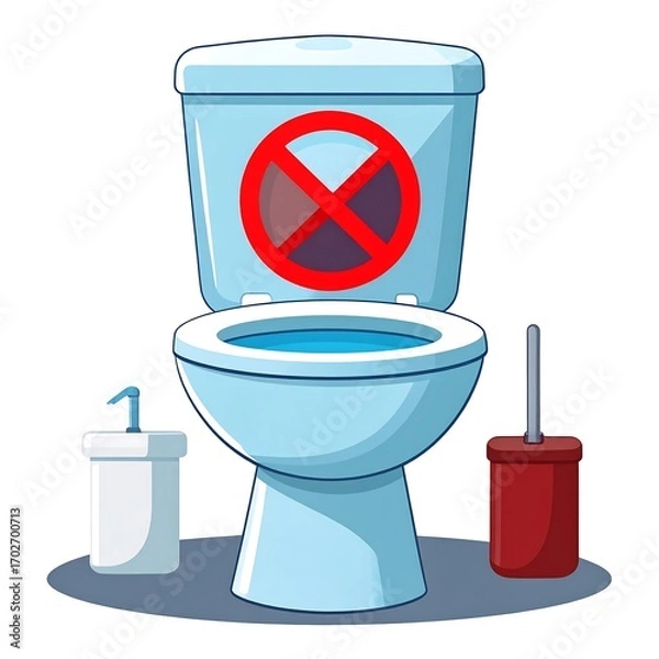 Obraz Toilet with do not use sign