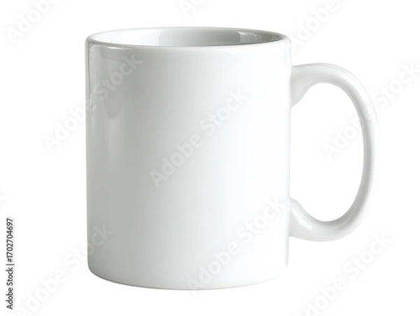 Fototapeta Blank white ceramic coffee mug