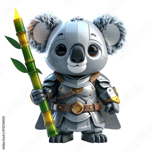 Fototapeta Cute koala warrior