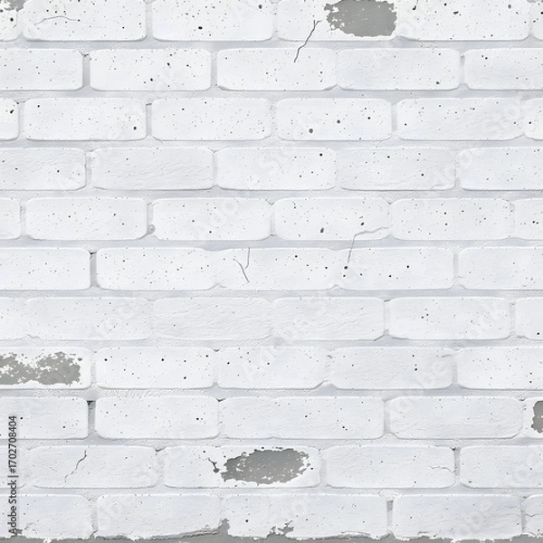 Obraz White Brick Wall Texture Clean Background