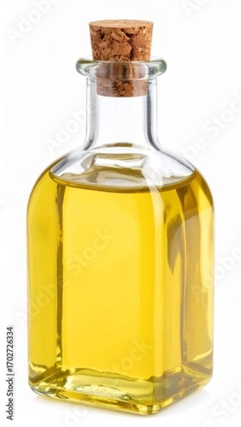 Fototapeta Hazelnut Oil on Isolated White Background – Golden Oil with Buttery Notes and Professional Macro Focus