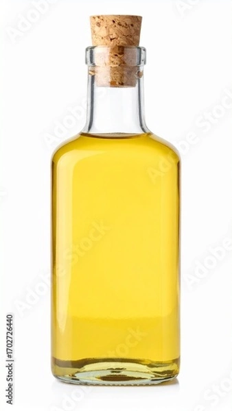 Fototapeta Hazelnut Oil on Isolated White Background – Golden Oil with Buttery Notes and Professional Macro Focus