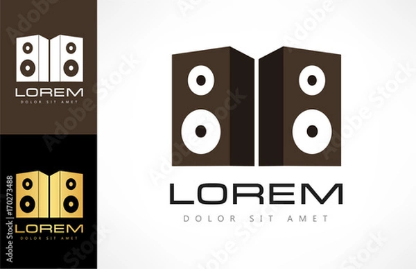 Obraz Acoustic speakers logo