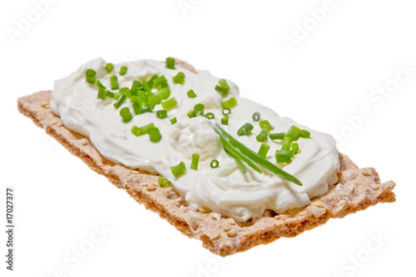 Obraz Flat bread with cream cheese