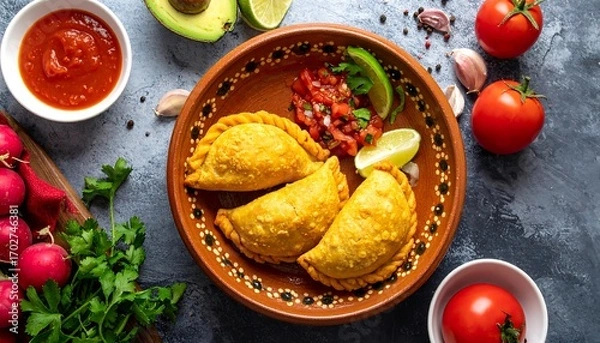 Obraz Delicious empanadas on a plate