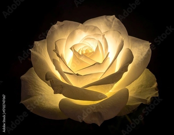 Obraz Illuminated white rose