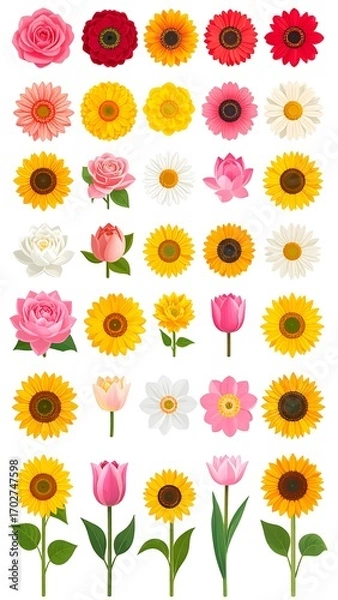 Obraz Colorful floral illustrations (2)