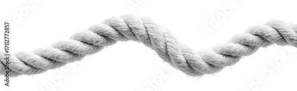 Obraz A wavy, light gray twisted rope