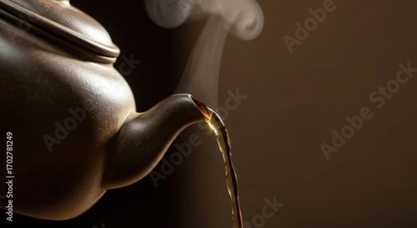 Obraz Serene Tea Pour: A Moment of Warmth and Tradition