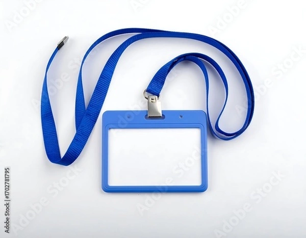 Obraz Blank blue ID badge