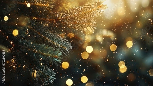 Obraz Golden holiday background