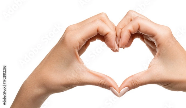 Fototapeta Two hands forming a heart shape (3)