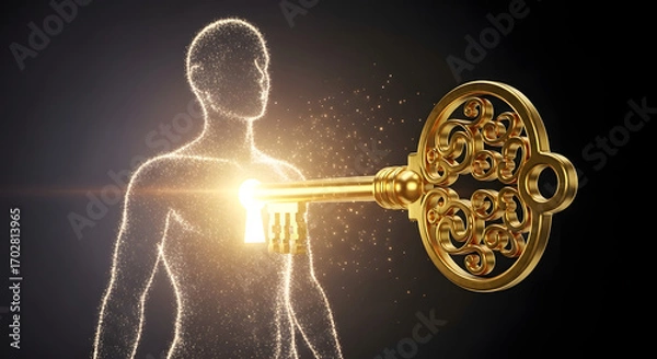 Obraz Unlocking Human Potential with Key