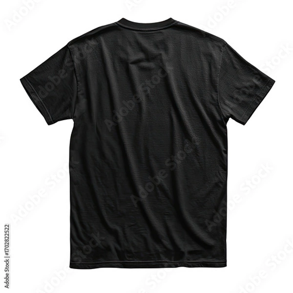 Obraz Rear view of a plain black t-shirt
