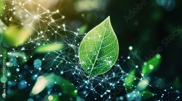 Obraz Green leaf technology