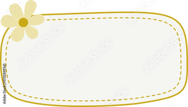 Fototapeta Yello Flower Sticky Memo Paper Note