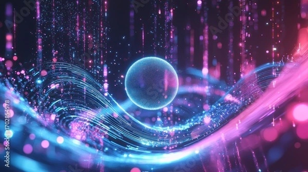 Obraz Abstract digital technology art