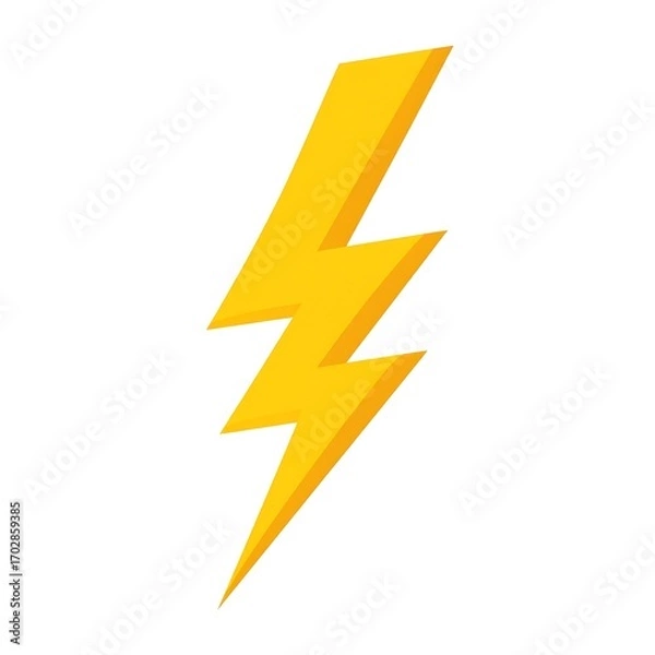 Obraz Yellow lightning bolt graphic