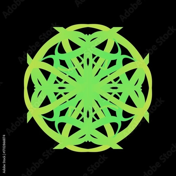 Obraz Abstract Geometric Symmetry Mandala Pattern